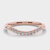 "Olivia" Micro Set Subtle Wave Shaped 0.20ct Diamond Eternity Ring ET52