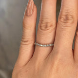 "Olivia" Pavé Subtle Wave Shaped Diamond Eternity Ring E52 - HEERA DIAMONDS