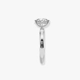 "Olyra" 1 Carat Oval Cut Diamond Hidden Under Halo Engagement Ring UHOC01