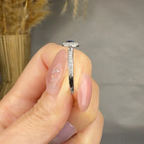 "Orianza" 0.32 Carat Round Cut Blue Sapphire Natural Diamond Shoulder Engagement Ring MSR738