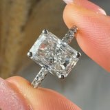 "Orion" 2.00 Carat Radiant Cut Diamond Shoulder Engagement Ring HM746 HEERA DIAMONDS