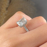"Orion" 2.00 Carat Radiant Cut Diamond Shoulder Engagement Ring HM746 HEERA DIAMONDS