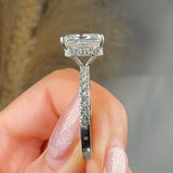 "Orion" 2.00 Carat Radiant Cut Diamond Shoulder Engagement Ring HM746 HEERA DIAMONDS