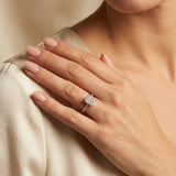 "Orion" 2.00 Carat Radiant Cut Lab Grown Diamond Shoulder Engagement Ring HM746