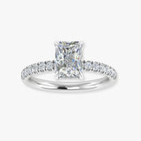 "Orion" 2.00 Carat Radiant Cut Lab Grown Diamond Shoulder Engagement Ring HM746