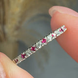 "Orl" Ruby 0.2 Carat Natural Diamond Half Eternity Ring HR1418 HEERA DIAMONDS