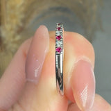 "Orl" Ruby 0.2 Carat Natural Diamond Half Eternity Ring HR1418 HEERA DIAMONDS