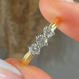 "Orlianae" 0.32 Carat Round Cut Natural Diamond Trilogy Engagement Ring MDR3579