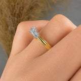 "Orlianae" 0.32 Carat Round Cut Natural Diamond Trilogy Engagement Ring MDR3579