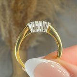 "Orlianae" 0.32 Carat Round Cut Natural Diamond Trilogy Engagement Ring MDR3579