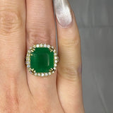 "Orlien" Green 7.2 Carat Cushion Cut Diamond Shoulder Engagement Ring HR1615 HEERA DIAMONDS