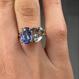 "Orlisse" 1.05 Carat Pear Cut & 2.00 Carat Ovel Cut Diamond Engagement Ring HR1258 HEERA DIAMONDS