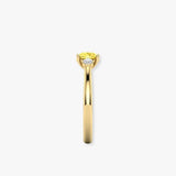 "Orluxe" Yellow 1.06 Carat Cushion Cut Lab Grown Trilogy Diamond Engagement Ring HLR431