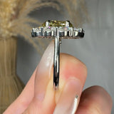 "Orvexion" Green 4.02 Carat Oval Cut Lab Grown Diamond Engagement Ring HLM511 HEERA DIAMONDS