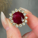 "Orviana" Ruby 7.15 Carat Round Cut Diamond Engagement Ring HR1393 HEERA DIAMONDS
