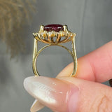 "Orviana" Ruby 7.15 Carat Round Cut Diamond Engagement Ring HR1393 HEERA DIAMONDS