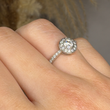 "Orvynne" 0.8 Carat Round Cut Diamond Shoulder Engagement Ring RAM720R HEERA DIAMONDS