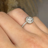 "Orvynne" 0.8 Carat Round Cut Diamond Shoulder Engagement Ring RAM720R HEERA DIAMONDS