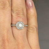 "Orvynne" 0.8 Carat Round Cut Diamond Shoulder Engagement Ring RAM720R HEERA DIAMONDS