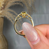 "Orzelyn" Yellow 1.58 Carat Oval Cut Lab Grown Diamond Shoulder Engagement Ring HLR444 HEERA DIAMONDS