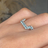 "Orzen" Tanzanite 0.38 Carat Diamond Half Eternity Ring ET54 HEERA DIAMONDS