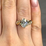 "Orzena" 1.5 Carat Oval Cut Diamond Shoulder Engagement Ring HEERA DIAMONDS