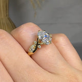 "Orzena" 1.5 Carat Oval Cut Diamond Shoulder Engagement Ring HEERA DIAMONDS