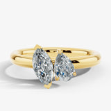 "Oyester" 2 Carat Toi et Moi 18kt Yellow Gold Engagement Ring SS2S03 HEERA DIAMONDS
