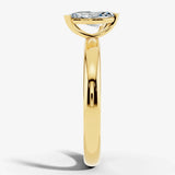 "Oyester" 2 Carat Toi et Moi 18kt Yellow Gold Engagement Ring Render- Side View
