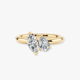 "Oyester" 2 Carat Toi et Moi 18kt Yellow Gold Engagement Ring SS2S03