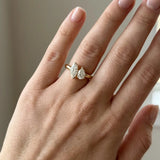 "Oyester" 2 Carat Toi et Moi 18kt Yellow Gold Engagement Ring SS2S03