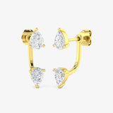 PEAR CUT 0.86 CARAT DIAMOND CRAWLERS EARRINGS