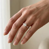 "Payton" Round Cut 3 Carat Twisted Diamond Shoulder Rose Gold Engagement Ring DSRB27