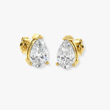 Pear Shape Diamond Stud Earrings - ESPS3BD