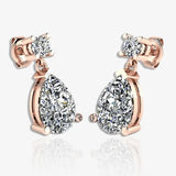 Pear Shape Lab Grown Diamond Drop Earrings EDPSD HEERA GOLD