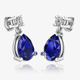 Pear Shape Sapphire Drop Earrings EDPSS HEERA GOLD