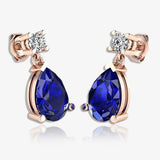 Pear Shape Sapphire Drop Earrings EDPSS HEERA GOLD