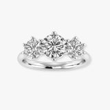 "Piper" Three Stone Round Brilliant Cut Diamond 1 Carat Trilogy Engagement Ring 3SRB52