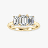 "Pippa" 1 Carat Three Stone Emerald Cut Diamond Trilogy Engagement Ring 3SEC52