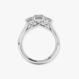 "Pippa" 1 Carat Three Stone Emerald Cut Diamond Trilogy Engagement Ring 3SEC52