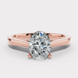 "Poppy" 1 Carat Solitaire Oval Brilliant Cut Diamond Engagement Ring SSOC05