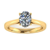 "Poppy" Solitaire Oval Brilliant Cut Diamond Engagement Ring SSOC05 - HEERA DIAMONDS