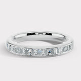Princess Baguette Diamond Channel Set Eternity Band Wedding Ring PCBG