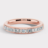 Princess Baguette Diamond Channel Set Eternity Band Wedding Ring PCBG
