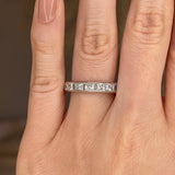 Princess Baguette Diamond Channel Set Eternity Band Wedding Ring - HEERA DIAMONDS