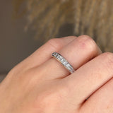 Princess Baguette Diamond Channel Set Eternity Band Wedding Ring - HEERA DIAMONDS