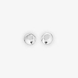 Quest Circle Stud Earrings - Plain Hot Diamonds