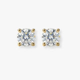 ROUND BRILLIANT DIAMOND SOLITAIRE BASKET SETTING STUD EARRINGS ESRB4BD HEERA
