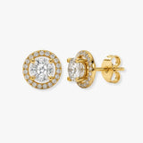 ROUND BRILLIANT DIAMOND STUD EARRINGS