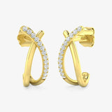 ROUND CUT 0.11 CARAT DIAMOND FANCY EARRING LM JEWELLERY